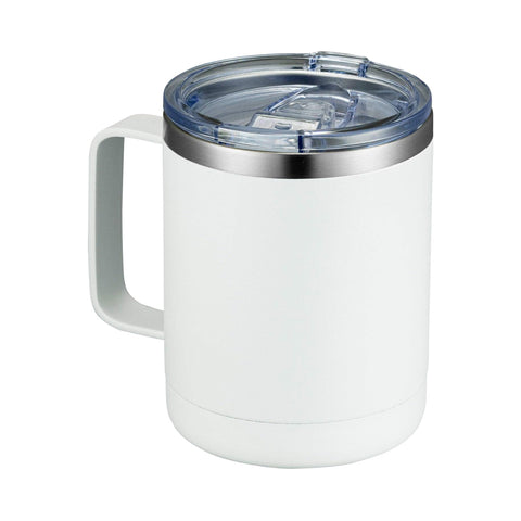 White Stainless Steel Coffee Mug 12oz